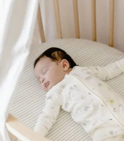 Stokke Sleepi Fitted Sheet Bed by Pehr - Stripped Away Pebbles