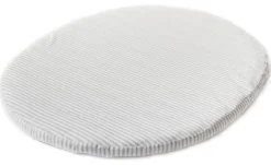 Stokke Sleepi Mini Fitted Sheet by Pehr - Stripped Away Pebbles