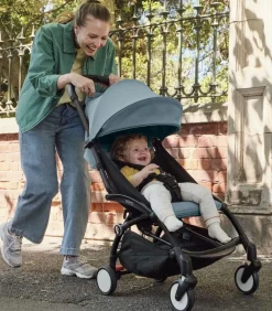Stokke YOYO3 6+ Stroller + Clikk High Chair Bundle - White / Stone / Cloud Grey