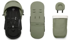 Stokke YOYO3 Ultra Compact Complete 0+/6+ Stroller Bundle - Black / Olive