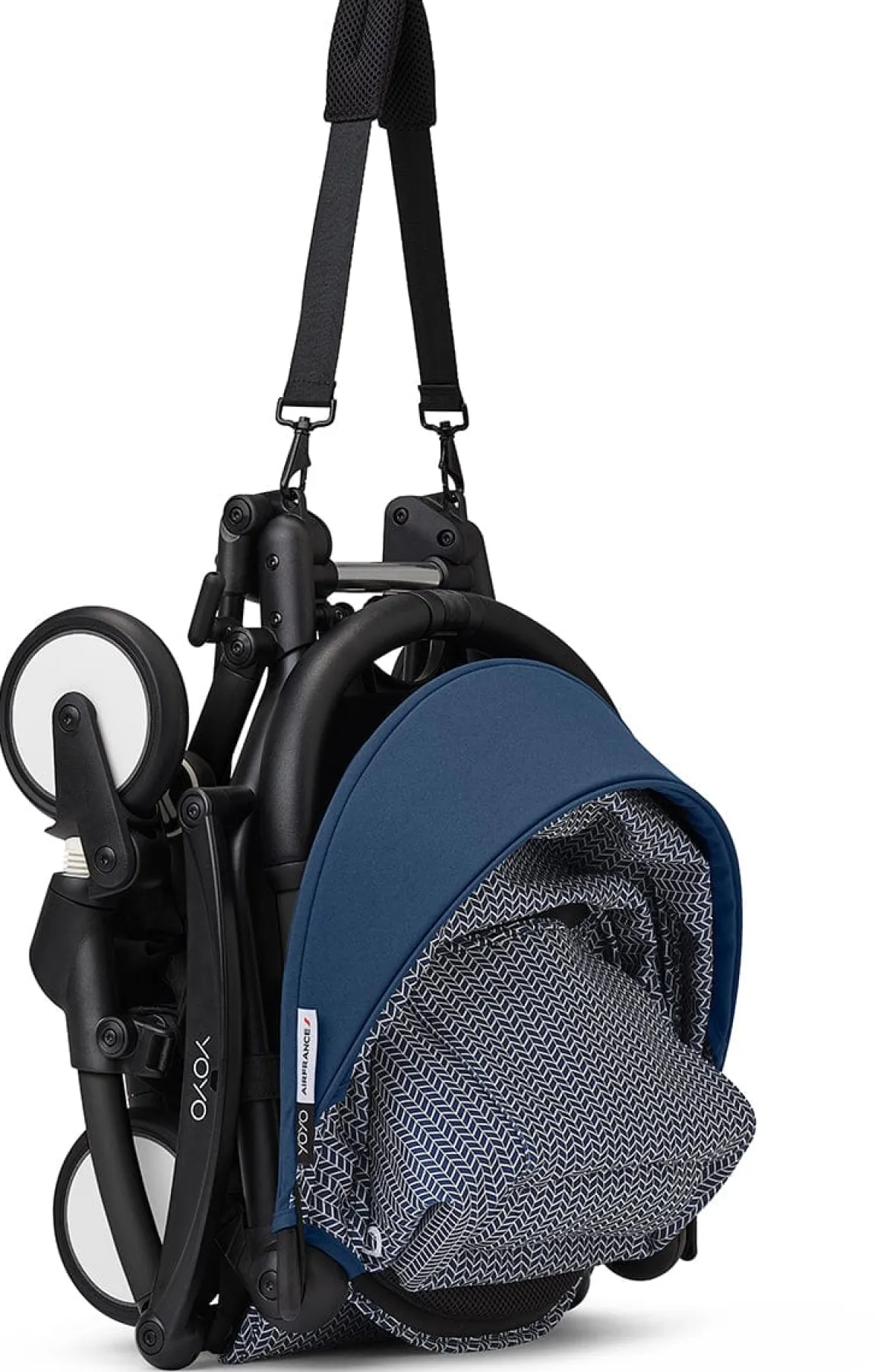 Stokke YOYO3 Ultra Compact 6+ Stroller (One Box) - Black / Air France Blue