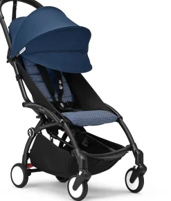 Stokke YOYO3 Ultra Compact 6+ Stroller (One Box) - Black / Air France Blue