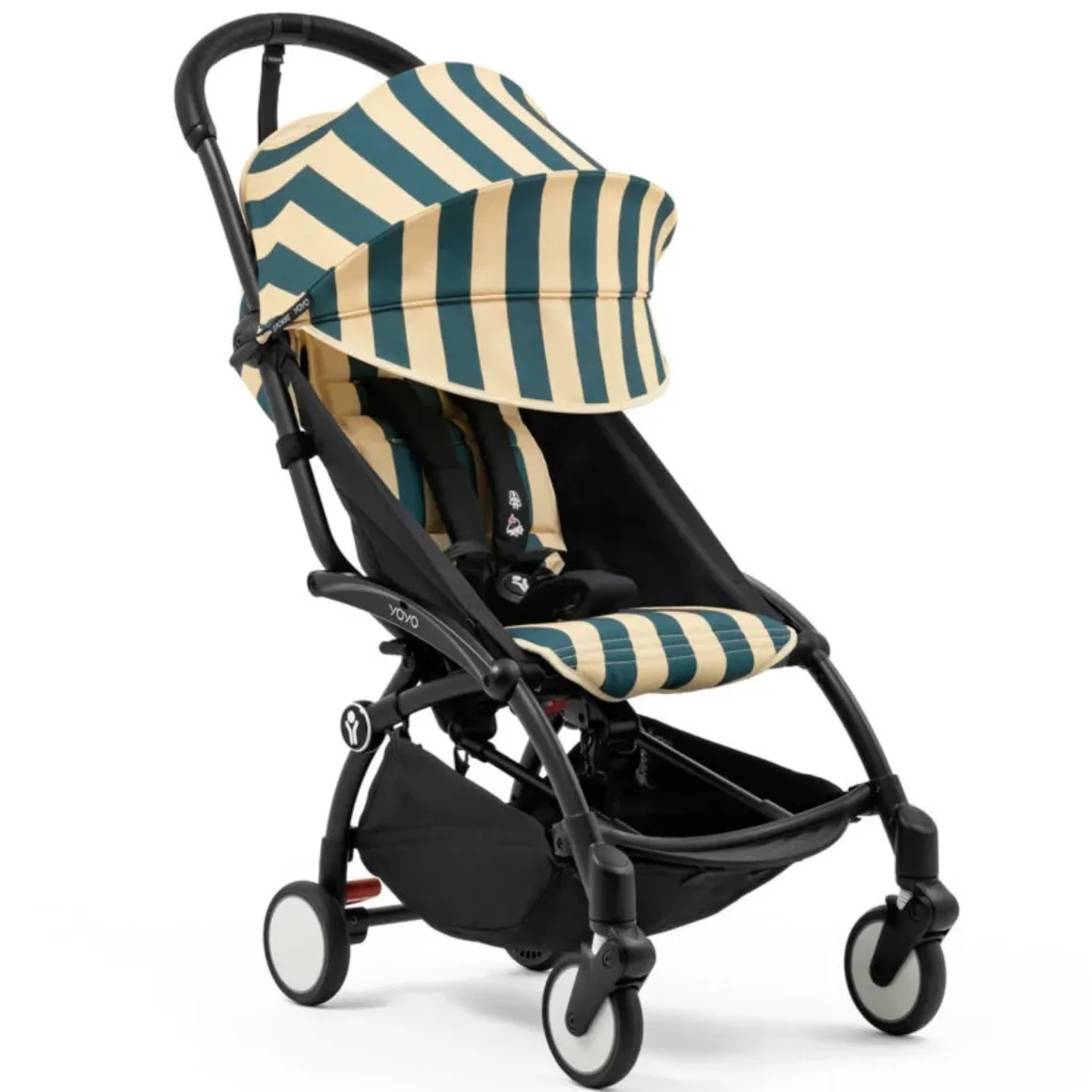 Stokke YOYO3 Ultra Compact 6+ Stroller (Riviera Limited Edition) - Black / Monaco