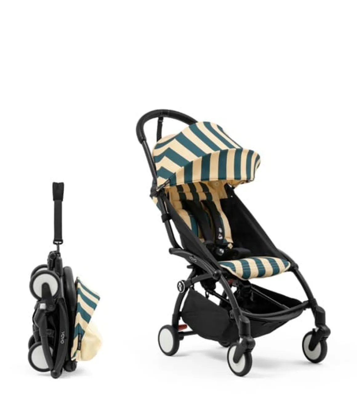 Stokke YOYO3 Ultra Compact 6+ Stroller (Riviera Limited Edition) - Black / Monaco