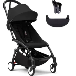 Stokke YOYO3 Ultra Compact 6+ Stroller + Essentials Bundle - Black / Black