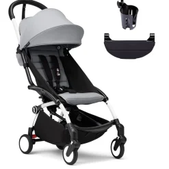 Stokke YOYO3 Ultra Compact 6+ Stroller + Essentials Bundle - White / Stone