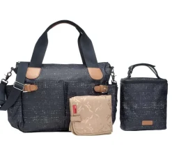 Storksak Kay Diaper Bag - Crosshatch Navy