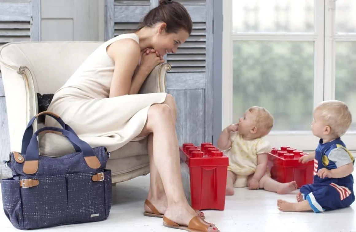Storksak Kay Diaper Bag - Crosshatch Navy