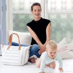 Storksak Noa Diaper Bag - Stripe Fawn