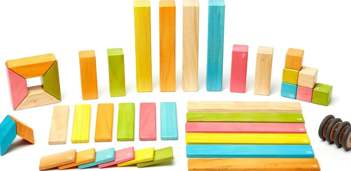 Tegu 42 Piece Magnetic Blocks Set - Tegu Tints
