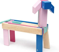 Tegu 24 Piece Magnetic Wooden Block Set - Blossom