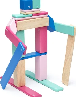 Tegu 24 Piece Magnetic Wooden Block Set - Blossom