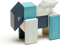 Tegu 24 Piece Magnetic Wooden Block Set - Blues