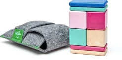 Tegu Pocket Pouch 8 Piece Magnetic Blocks - Blossom