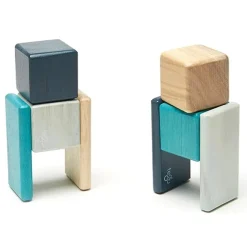 Tegu Pocket Pouch 8 Piece Magnetic Blocks - Blues