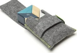 Tegu Pocket Pouch Prism 6 Piece Magnetic Blocks - Blues