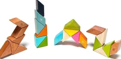 Tegu Pocket Pouch Prism 6 Piece Magnetic Blocks - Nelson