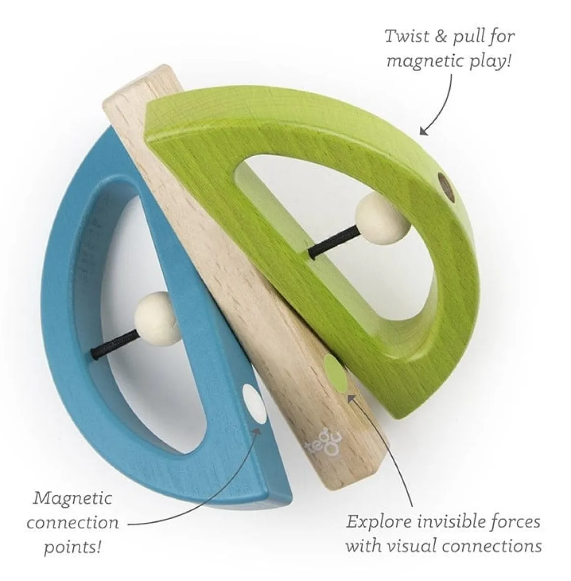 Tegu Swivel Bug - Green & Teal