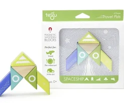 Tegu Travel Pals 6 Piece Magnetic Blocks - Spaceship
