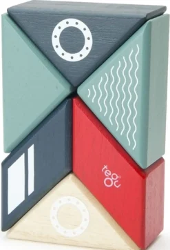 Tegu Travel Pals 6 Piece Magnetic Blocks - Tugboat