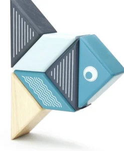 Tegu Travel Pals 6 Piece Magnetic Blocks - Whale