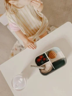 The Dearest Grey Silicone Bento Box - Blue Tie Dye