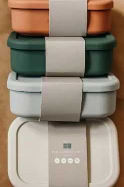 The Dearest Grey Silicone Bento Box - Terracotta