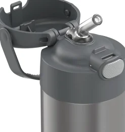 Thermos FUNtainer Vacuum Insulated Stainless Steel Straw Water Bottle 12oz - Grey