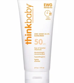 Thinkbaby Sunscreen Lotion Clear Zinc SPF 50 - 6 fl oz