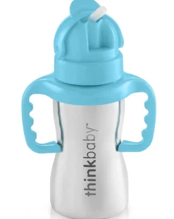 Thinkbaby Thinkster of Steel 9 oz Straw Cup - Blue