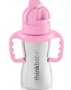 Thinkbaby Thinkster of Steel 9 oz Straw Cup - Pink