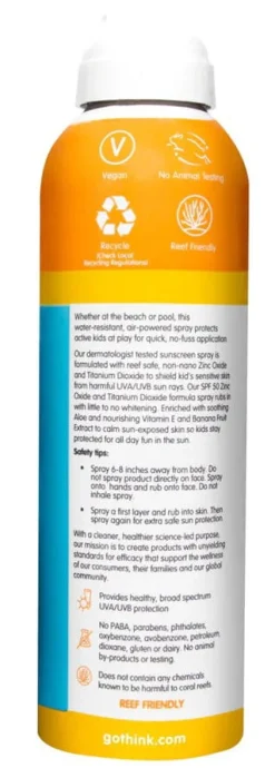 ThinkSport Kids All Sheer Mineral Sunscreen Spray SPF 50, 6oz