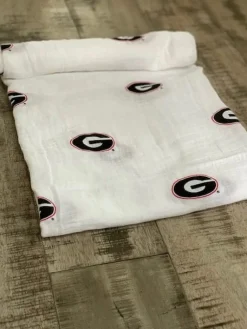 Three Little Anchors College Swaddle Blanket - Georgia Bulldogs
