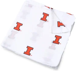 Three Little Anchors College Swaddle Blanket - Illinois Fighting Illini