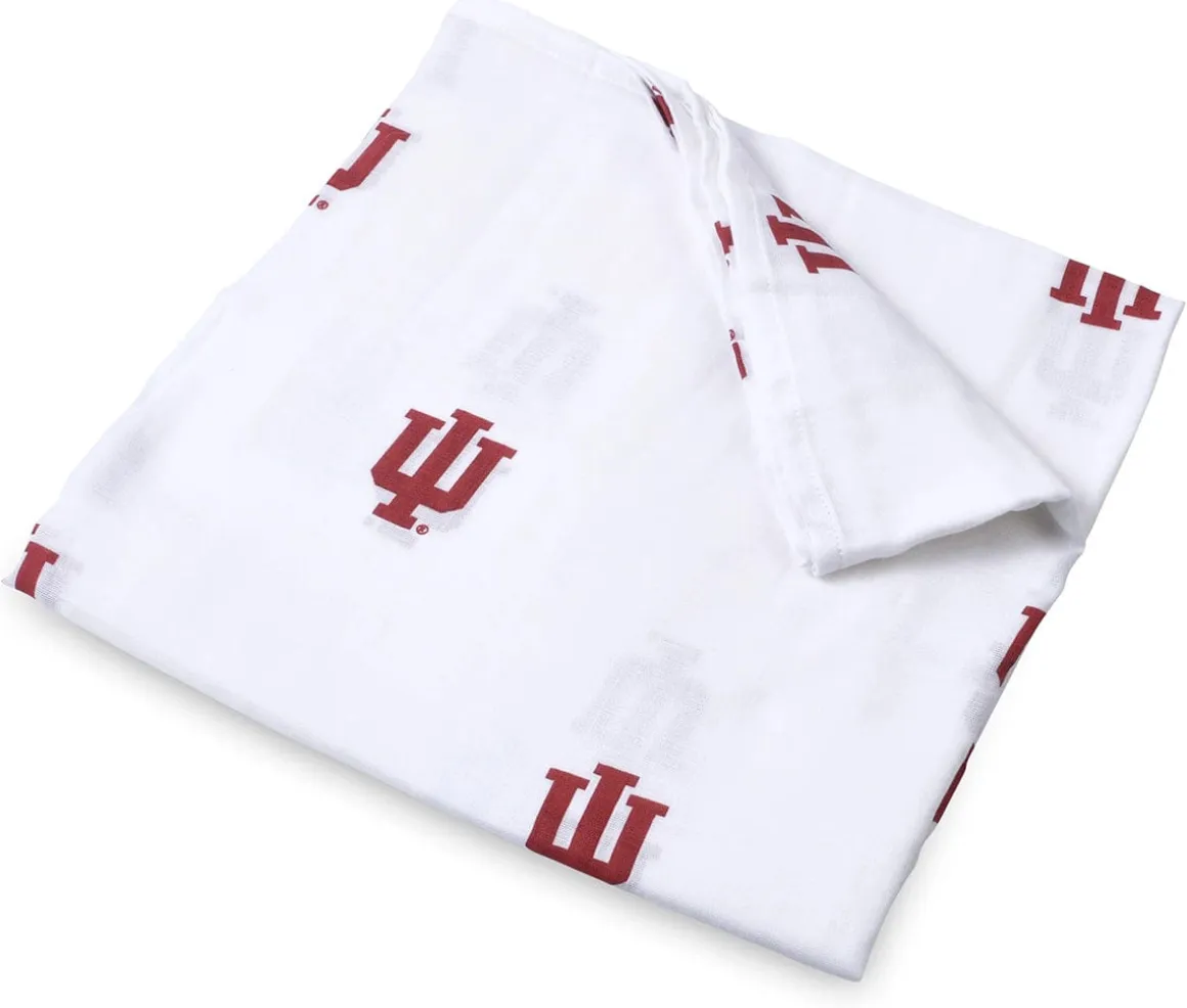 Three Little Anchors College Swaddle Blanket - Indiana Hoosiers