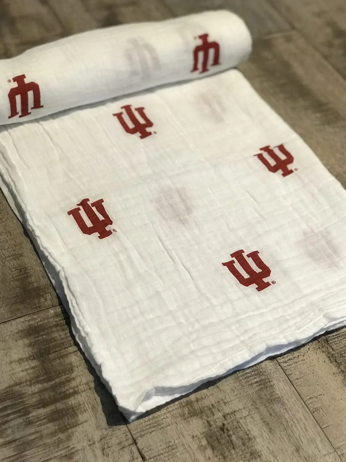 Three Little Anchors College Swaddle Blanket - Indiana Hoosiers