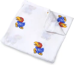 Three Little Anchors College Swaddle Blanket - Kansas Jayhawks