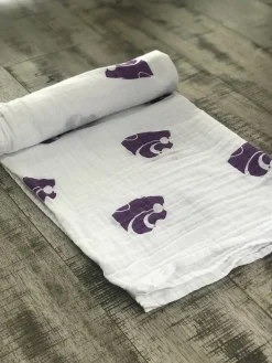 Three Little Anchors College Swaddle Blanket - Kansas State Wildcats