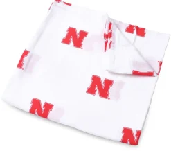 Three Little Anchors College Swaddle Blanket - Nebraska Cornhuskers