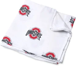 Three Little Anchors College Swaddle Blanket - Ohio State University Buckeyes