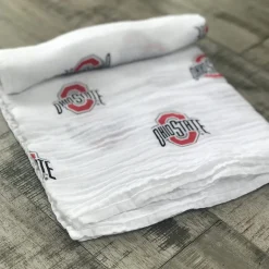 Three Little Anchors College Swaddle Blanket - Ohio State University Buckeyes