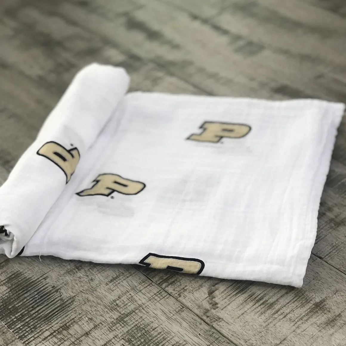 Three Little Anchors College Swaddle Blanket - Purdue Boilermakers