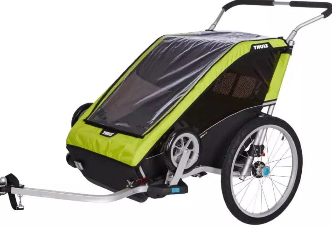 Thule OPEN BOX Chariot Cheetah XT 2 Trailer + Stroller - Chartreuse