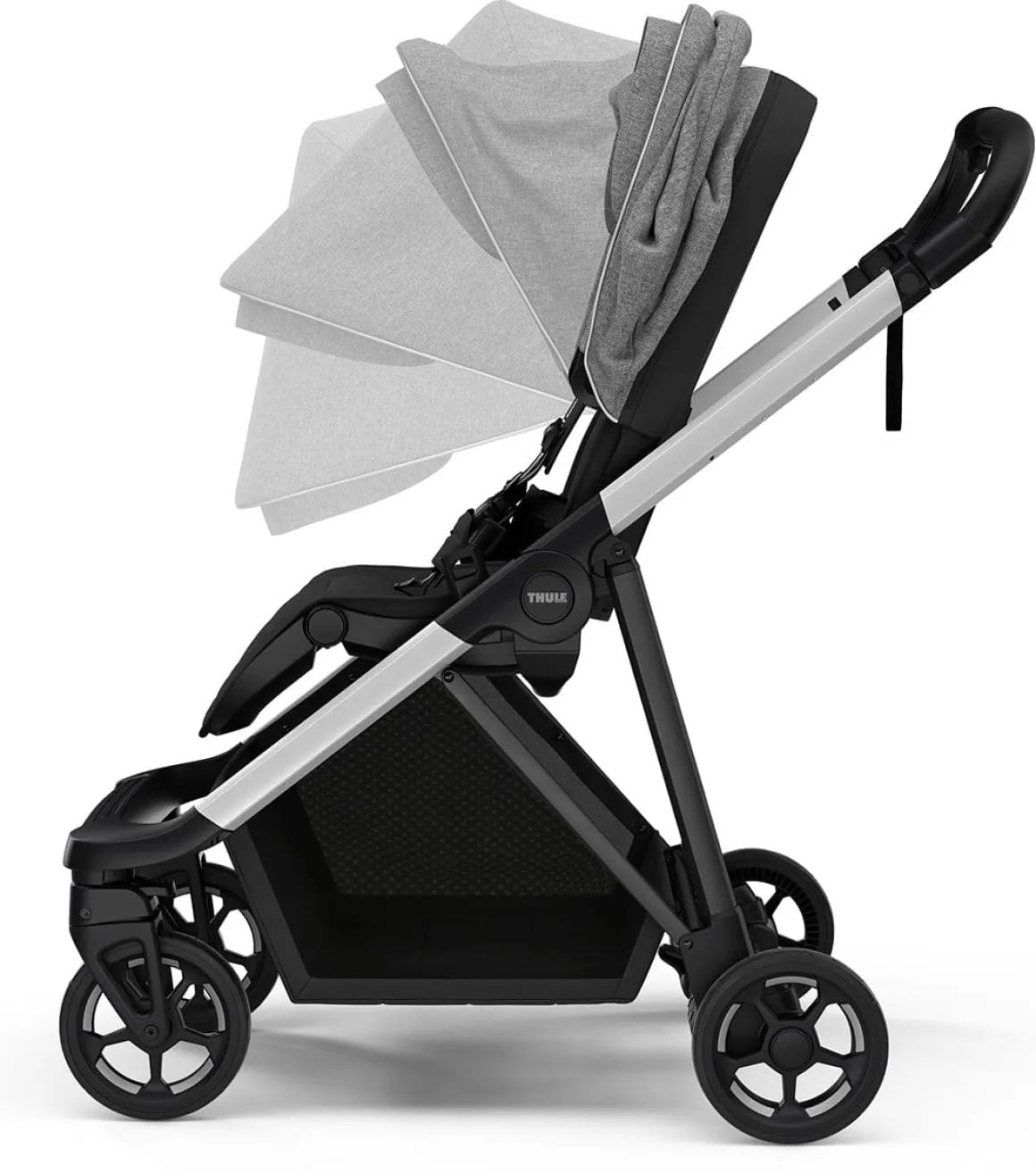 Thule Shine Stroller + Bassinet Bundle - Grey Melange / Black