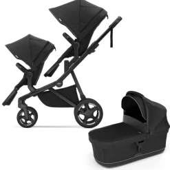 Thule Sleek 2 Double Stroller + Bassinet Bundle - Black