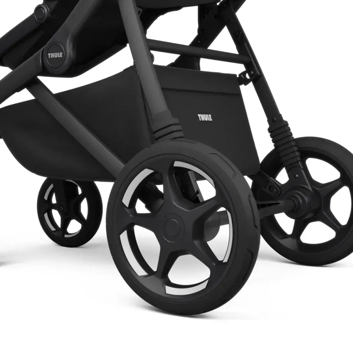 Thule Sleek 2 Double Stroller + Bassinet Bundle - Black