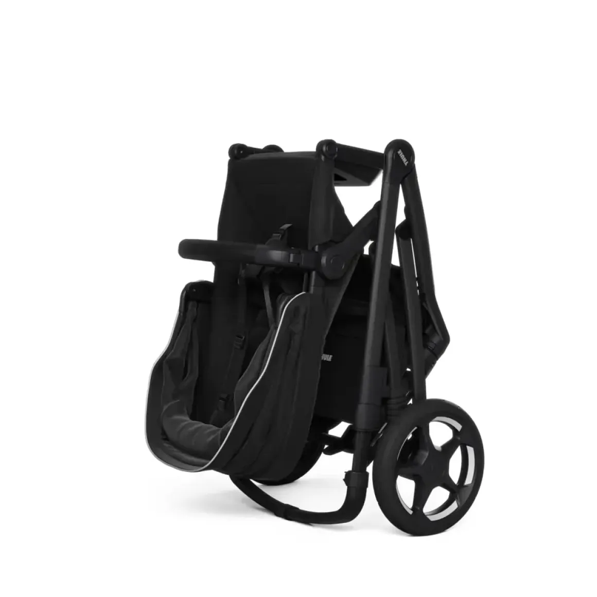 Thule Sleek 2 Single-to-Double Stroller + Bassinet Bundle - Black