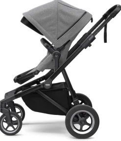 Thule Sleek Single-to-Double Stroller - Black / Grey Melange