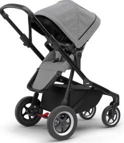 Thule Sleek Single-to-Double Stroller - Black / Grey Melange