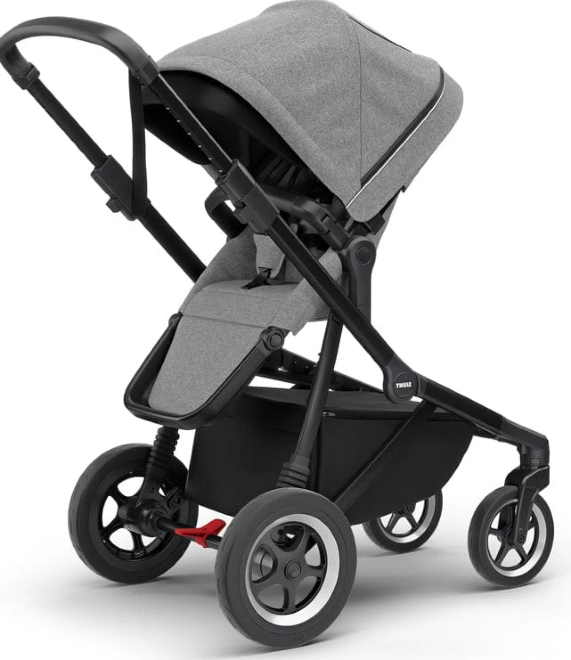 Thule Sleek Single-to-Double Stroller - Black / Grey Melange